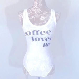 Coffee loves me Bodysuit XS